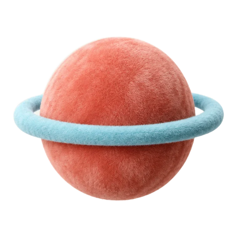 Plüsch-Kugel in Coral, Illustration