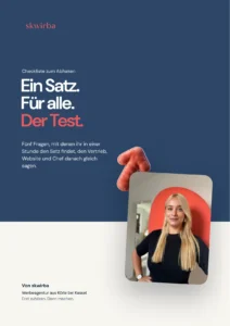 Leitfaden: Der Ein-Satz-Test: Positionierung in 5 Fragen